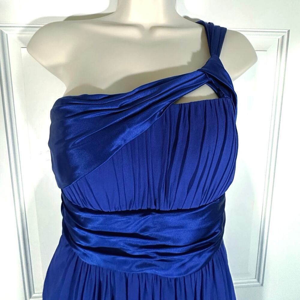 Marc Bouwer Glamlit Silk One Shoulder Cocktail Party Dress Sz 2 Homecoming Y2K - Picture 5 of 7